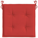 vidaXL Coussins de chaise jardin lot de 4 rouge 40x40x4cm tissu oxford