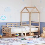 vidaXL Lit de jour avec toit sans matelas 90x190 cm bois massif