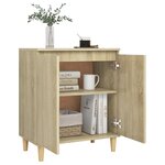 vidaXL Buffet avec pieds en bois Chêne sonoma Bois d'ingénierie