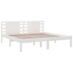 vidaXL Cadre de lit sans matelas blanc 200x200 cm bois massif de pin