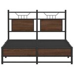 vidaXL Cadre de lit sans matelas chêne marron 120x200 cm