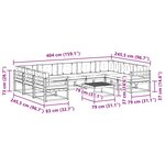 vidaXL Ensemble de canapés d'extérieur 10 pc Blanc et Beige