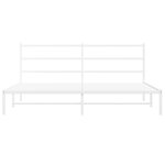 vidaXL Cadre de lit métal sans matelas et tête de lit blanc 183x213 cm