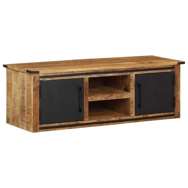 vidaXL Meuble TV avec portes 105x35x36 cm bois massif de manguier