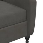 Vidaxl fauteuil inclinable gris foncé velours