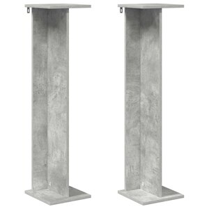 vidaXL Support de Plante 2 pièces Gris béton 25 x 25 5 x 100 5 cm