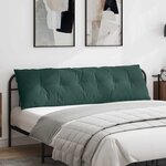 vidaXL Coussin de Dos Vert foncé 180 x 50 cm Tissu en velours côtelé