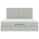 vidaXL Cadre de lit ottoman avec matelas gris clair 200x200 cm velours