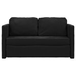 vidaXL Canapé-lit 2 en 1 noir 122x204x55 cm velours
