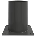vidaXL Ancre ronde au sol 4 Pièces Anthracite 15 x 15 x 15 cm métal