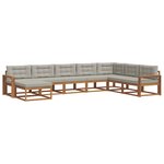 vidaXL Ensemble de canapés d'extérieur 8 pc Gris Naturel et Clair