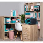 Module De Classement Big Box 4 Tiroirs Skandi - Bleu Pacifique - Exacompta