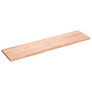 vidaXL Dessus de table marron clair bois chêne massif traité