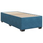vidaXL Cadre de lit bleu 90x200 cm velours