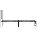vidaXL Cadre de lit en métal sans matelas chêne sonoma 90x190 cm