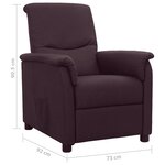 vidaXL Fauteuil inclinable Violet Tissu