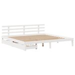 vidaXL Cadre de lit avec tiroirs sans matelas blanc 180x200 cm
