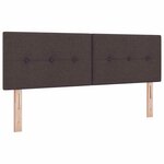 vidaXL Tête de lit LED avec tête de lit Marron foncé 144 cm Polyester
