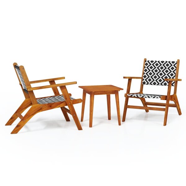 vidaXL Mobilier de bistro 3 Pièces Bois d'acacia solide