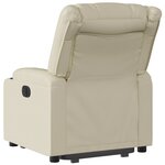 vidaXL Fauteuil inclinable électrique crème similicuir