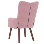 Fauteuil Relaxant en Velours Rose