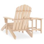 vidaXL Chaise de jardin Adirondack avec repose-pied et table Sapin