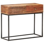 vidaXL Table console 90x35x75 cm Bois d'acacia brut