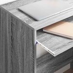 vidaXL Bureau avec étagère Gris 77 5 x 43 x 79 cm Bois d'ingénierie
