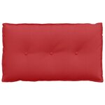 vidaXL Coussin de Dos Rouge 80 x 19 x 50 cm tissu