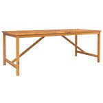 vidaXL Ensemble de salle à manger pour jardin 7 Pièces Marron