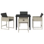 vidaXL Ensemble de salle à manger pour jardin 5 Pièces Gris clair