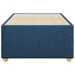 vidaXL Cadre de lit Bleu 90x200 cm Tissu