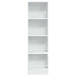 vidaXL Bibliothèque blanc brillant 40x24x143 cm bois d'ingénierie
