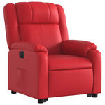 vidaXL Fauteuil inclinable électrique rouge similicuir