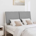 vidaXL Tête de lit capitonnée Gris clair 120 cm Pin massif