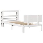 vidaXL Cadre de lit avec tête de lit sans matelas blanc 90x190 cm
