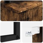 vidaXL Basin de lavage mural Chêne fumé 40 x 41 x 40 5 cm