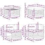 vidaXL Ensemble de canapés d'extérieur 7 pc Naturel et Anthracite