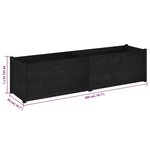Vidaxl jardinière noir 200x50x50 cm bois de pin solide