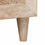 vidaXL Table basse Beige 80 x 50 x 40 cm Bois d'acacia massif