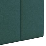 vidaXL Tête de lit suspendue Avec lumière LED Vert foncé Tissu