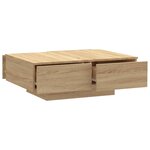 Vidaxl table basse chêne sonoma 90x60x31 cm aggloméré