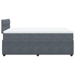 vidaXL Sommier à lattes de lit et matelas Gris foncé 120x200cm Velours