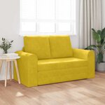 vidaXL Canapé-Lit Jaune 148 x 71 x 83 cm Velours