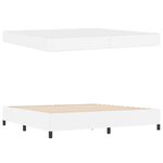 vidaXL Cadre de lit avec matelas Blanc 200 x 200 cm tissu