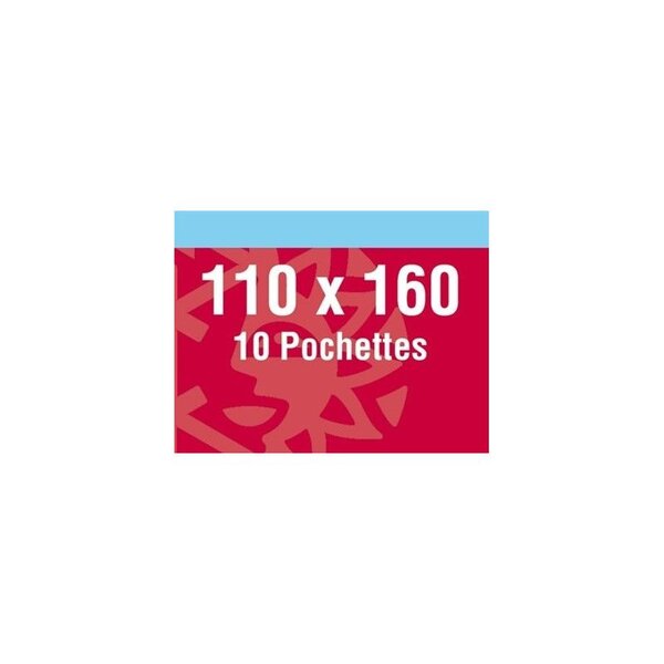 Pochettes double soudure 110 x 160 mm pour blocs Roses. Fond - Noir