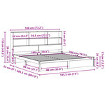 vidaXL Lit bibliothèque sans matelas blanc 180x200 cm bois pin massif