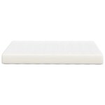 vidaXL Matelas de Lit avec matelas Crème 120 x 200 cm tissu