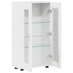 vidaXL Buffet Blanc brillant 55 5 x 29 x 100 cm Bois d'ingénierie