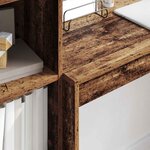 vidaXL Bureau avec tiroir avec étagère avec stockage 2 Pièces Bois ancien